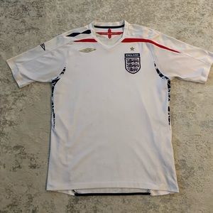 England 2007-2009 National Team Authentic Home Soccer Jersey - White
